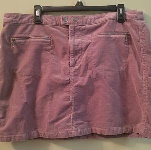 Short Muave Corduroy Skirt